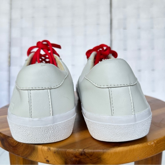 Madewell White Sneakers with Red Laces‎ Size 9 - Picture 4 of 8